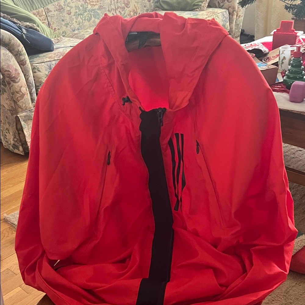adidas Red Windbreaker Jacket